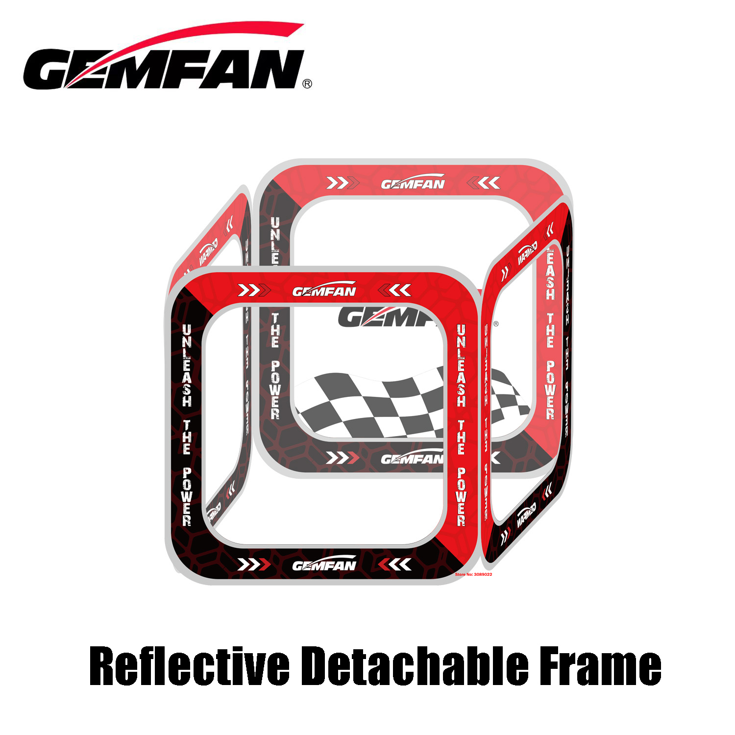 Drone Racing Flag - GEMFAN Drone persegi panjang 80x80CM, Drone