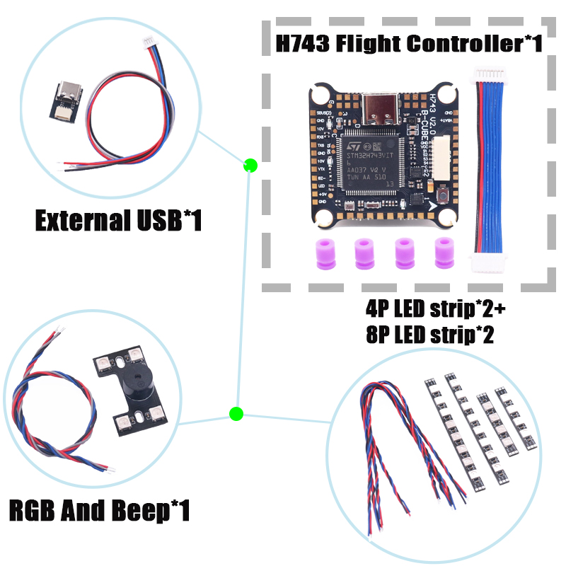 RCtoSky F4V3S PLUS F722 F745 H - Drone Racing Flight Controller ulasan dan harga