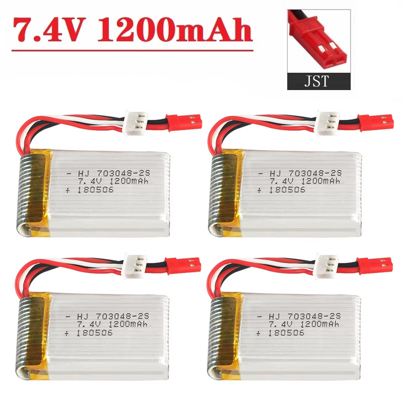 Baterai Lipo 2S 7.4 V 1200MAh  - Eachine Drone E010 ulasan dan harga