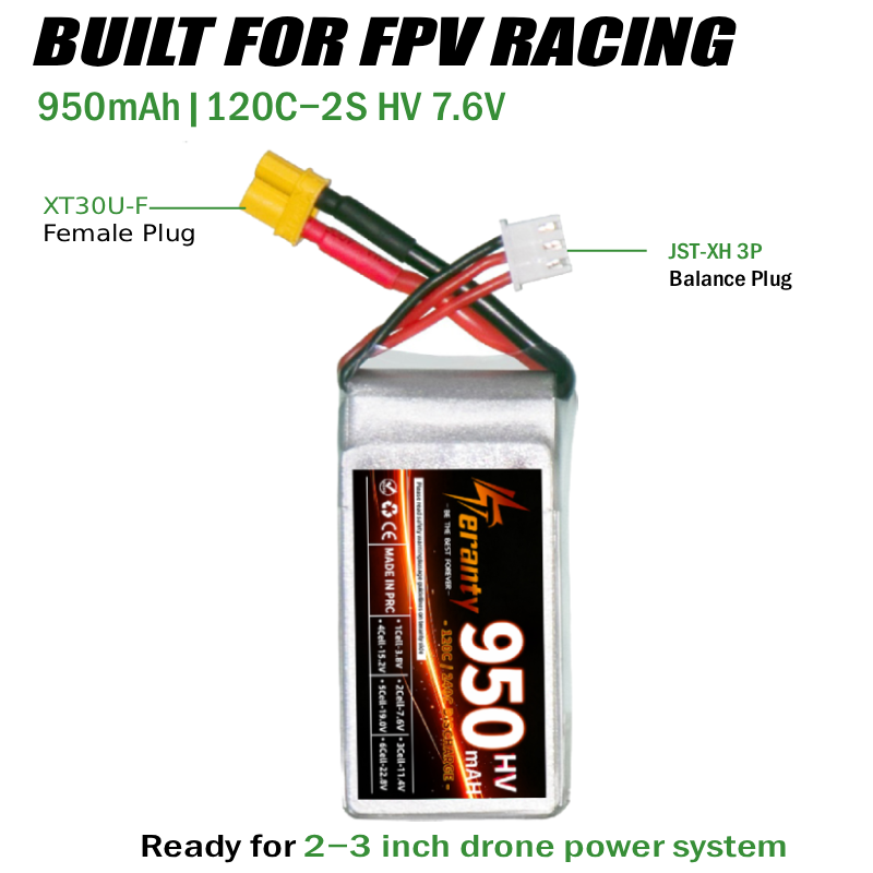 Baterai LiPo Teranty 2S HV 7.6 - Drone Racing Charger ulasan dan harga